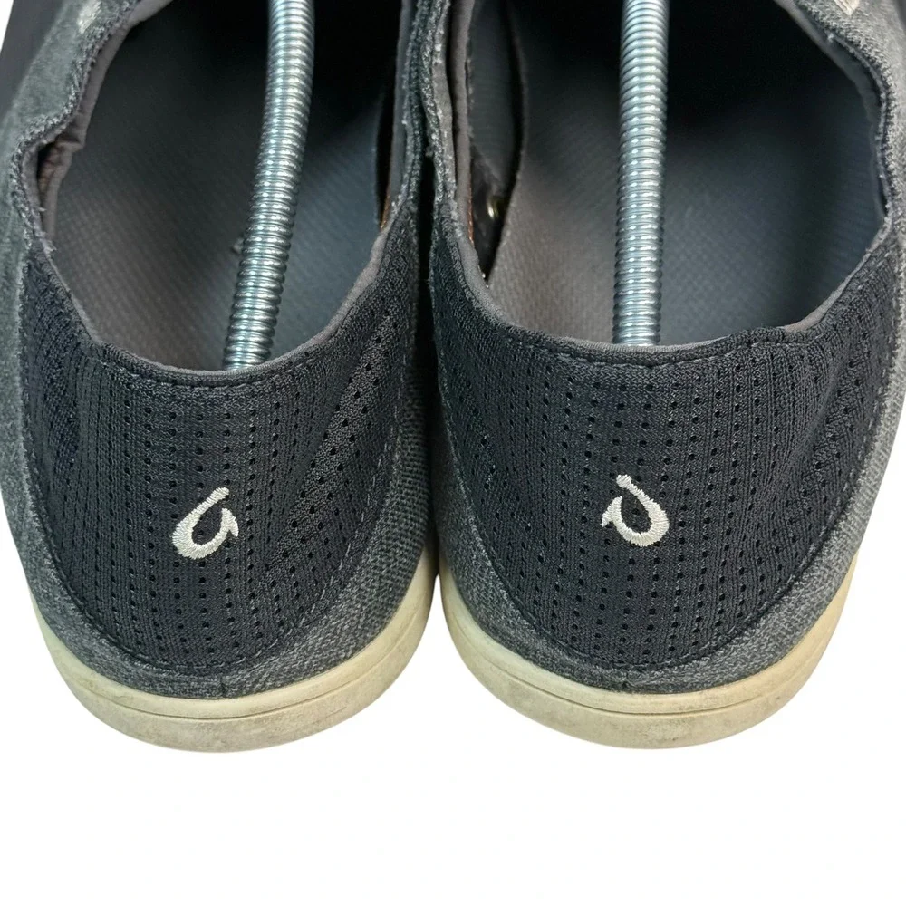 OluKai Nohea Moku Mens Boat Shoes 13 Charcoal Dark Shadow 10283-6C6C Sneaker